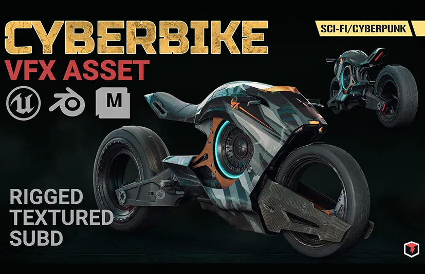 赛博摩托 – Cyberbike (VFX Asset) - 筱信日记