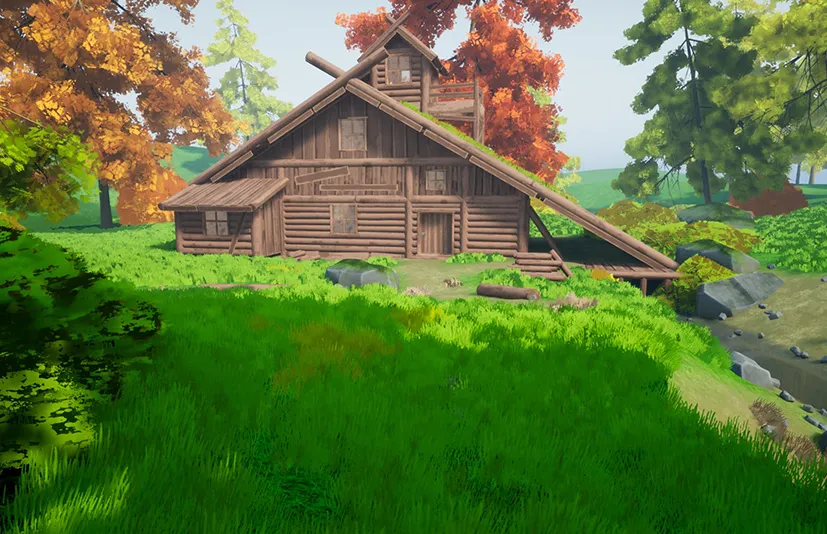 风格化的小木屋 – Stylized Log Cabin - 筱信日记