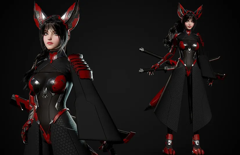 科幻狐狸女孩 – Cosmo Fox Girl / Sci-fi Kitsune - 筱信日记