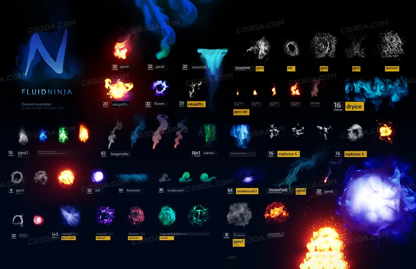 流体特效制作工具-FluidNinja VFX Tools v1.8 - 筱信日记